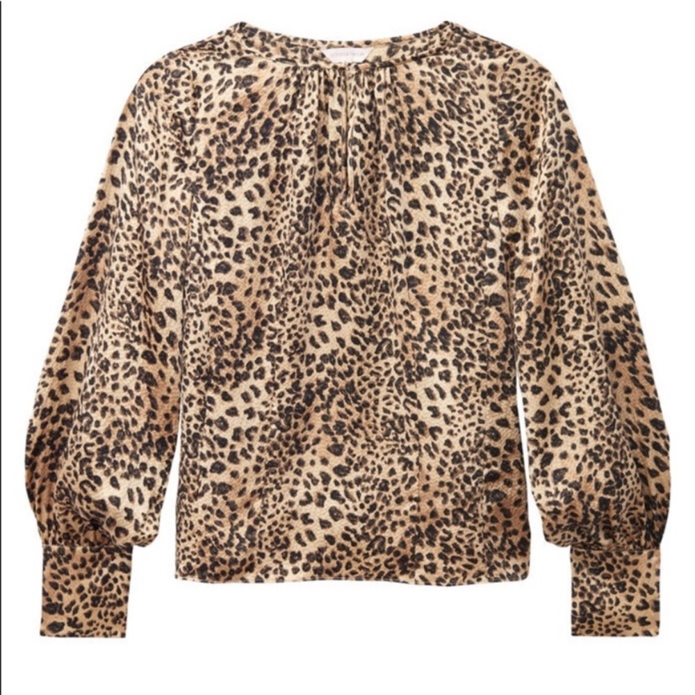 Rebecca Taylor 100% silk leopard print top. Size 2